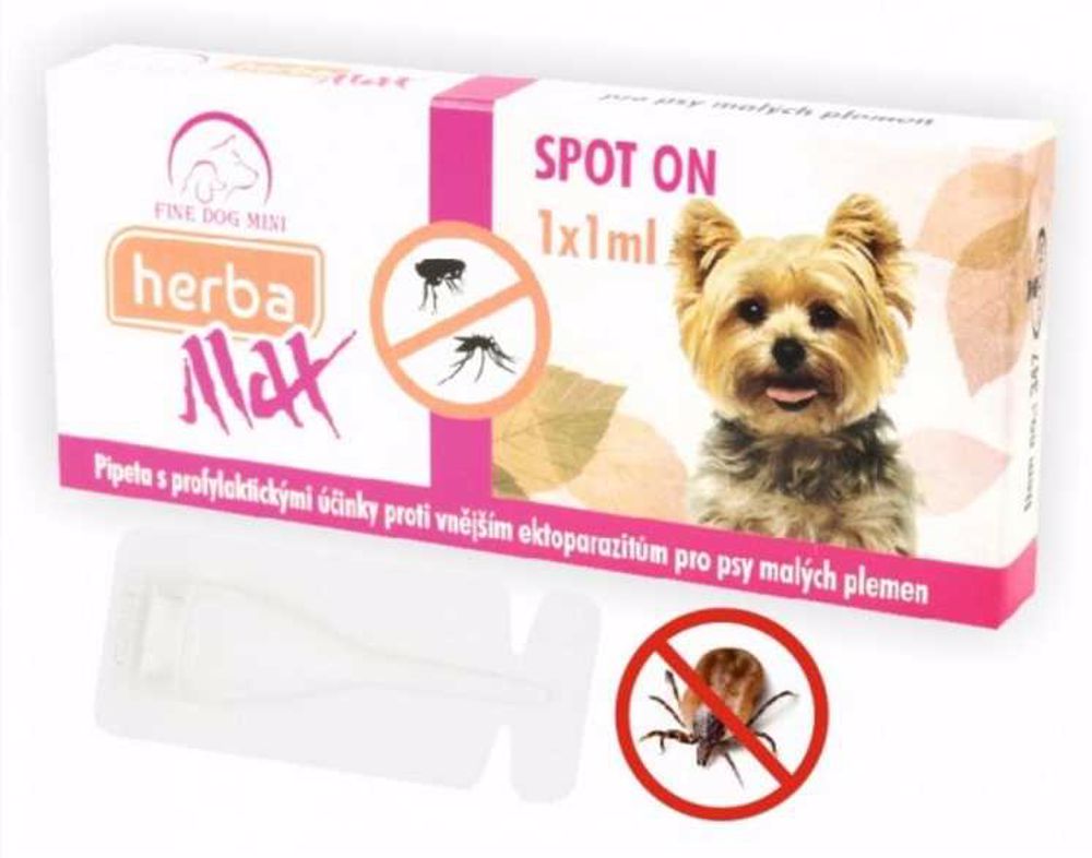 Max Herba Spot-on Dog repelentní kapsle, pes do 15 kg  (1 x 1 ml)