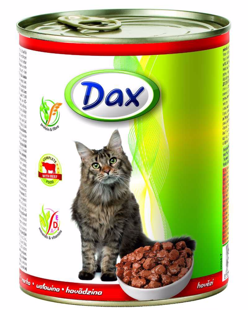 Dax Cat kousky hovězí, konzerva 830 g