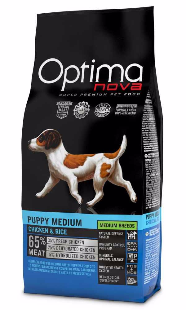 OPTIMAnova Dog Puppy Medium Chicken & Rice 2 kg