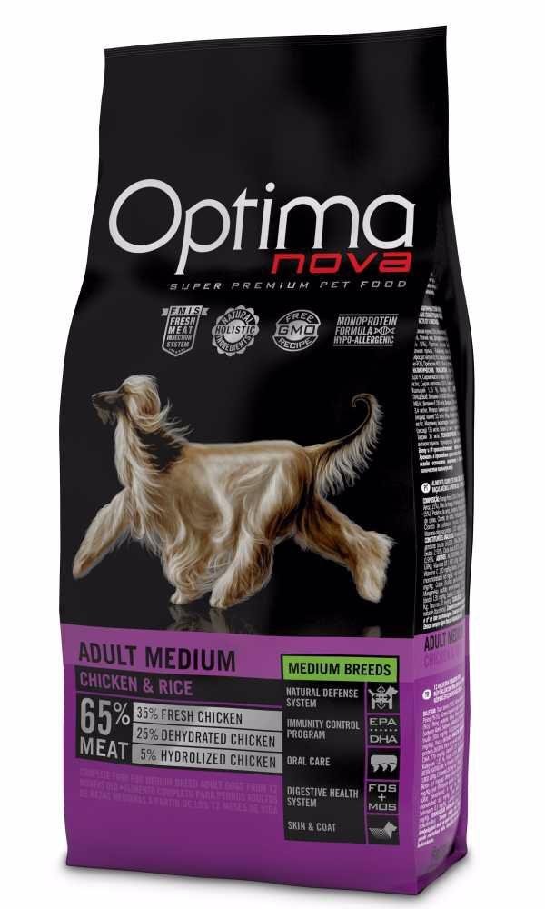 OPTIMAnova Dog Adult Medium Chicken & Rice 12 kg