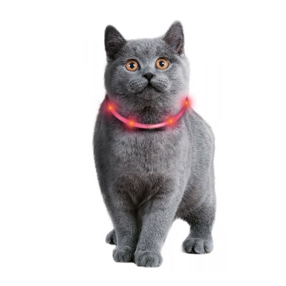 LED obojek dobíjecí Karlie, oranžová 35 cm