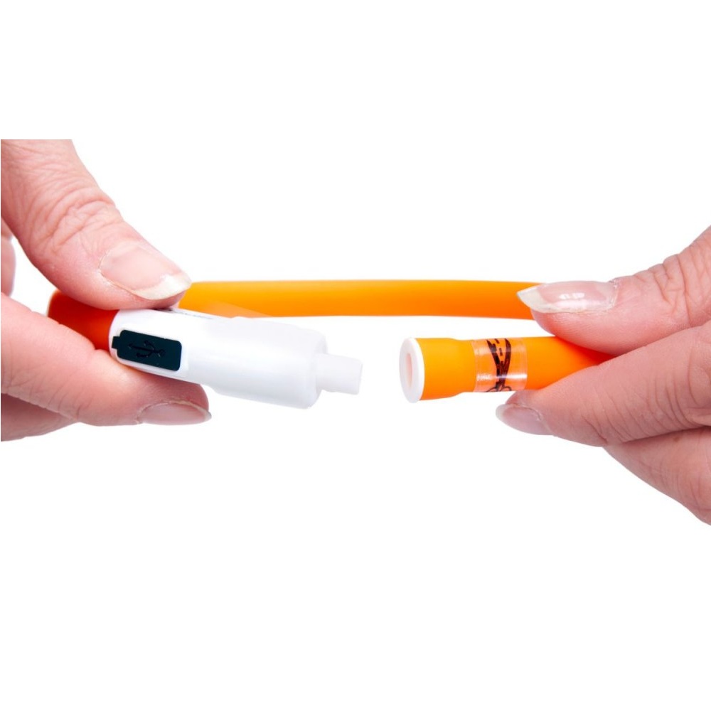 LED obojek dobíjecí Karlie, oranžová 35 cm