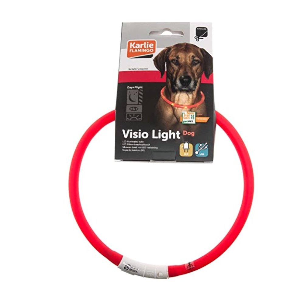 LED obojek dobíjecí Karlie, zelená 75 cm