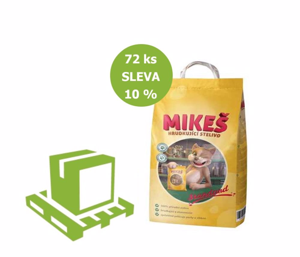 MIKEŠ Standard hrudkující 10 kg (paleta 72 ks) SLEVA 7 %