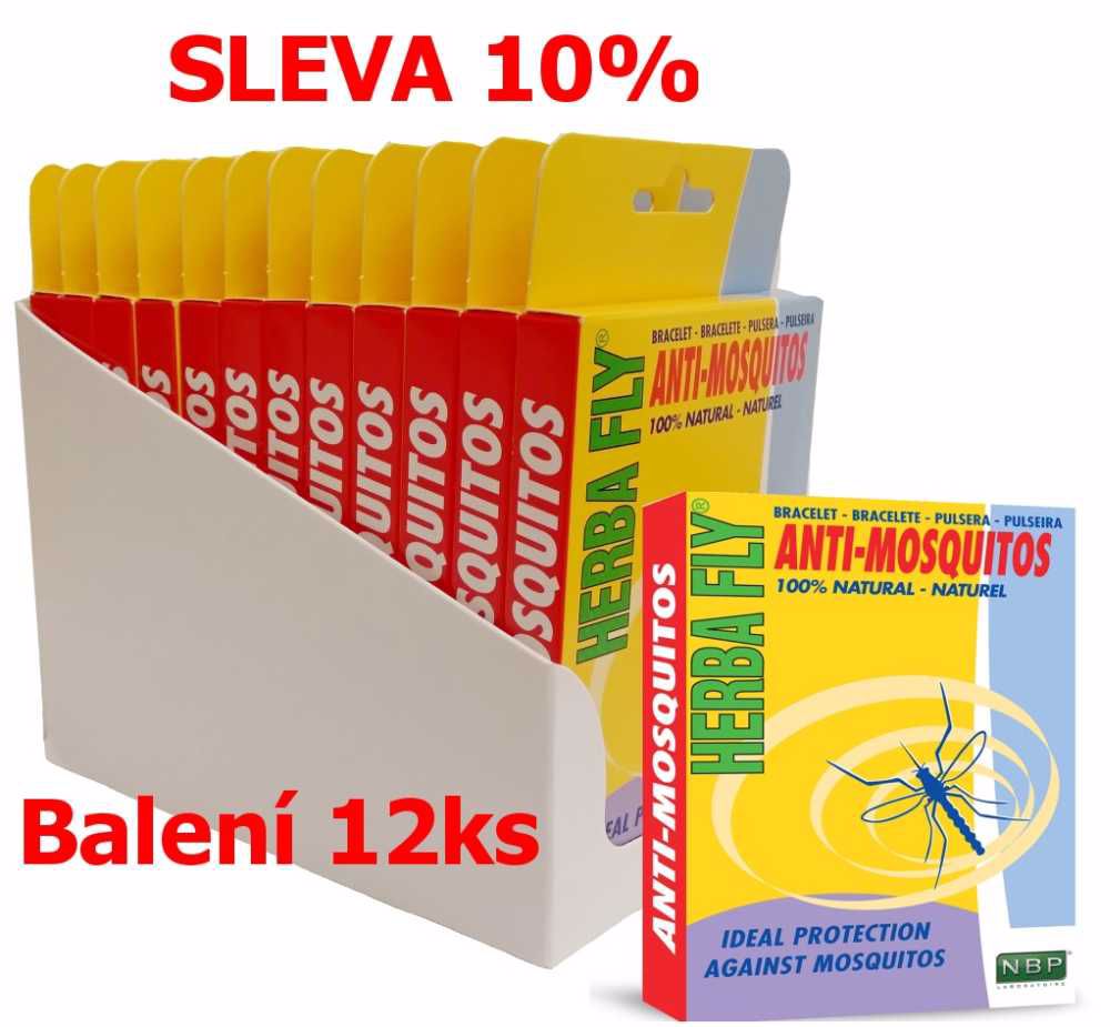Herba Fly Anti Mosquitos náramek proti komárům (12 ks) SLEVA 10 %