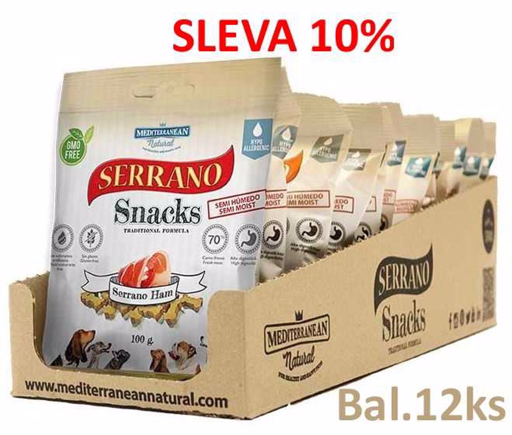 Serrano Snack Dog Serrano Ham 100 g (12 ks) SLEVA 10 %