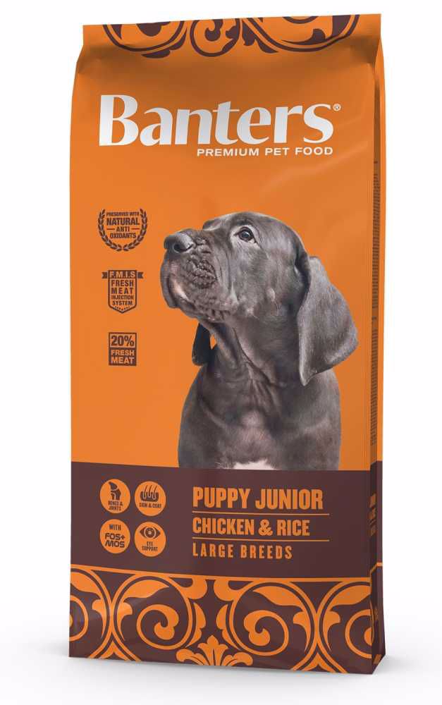 Banters Puppy Junior Large Breeds Chicken & Rice 15 kg