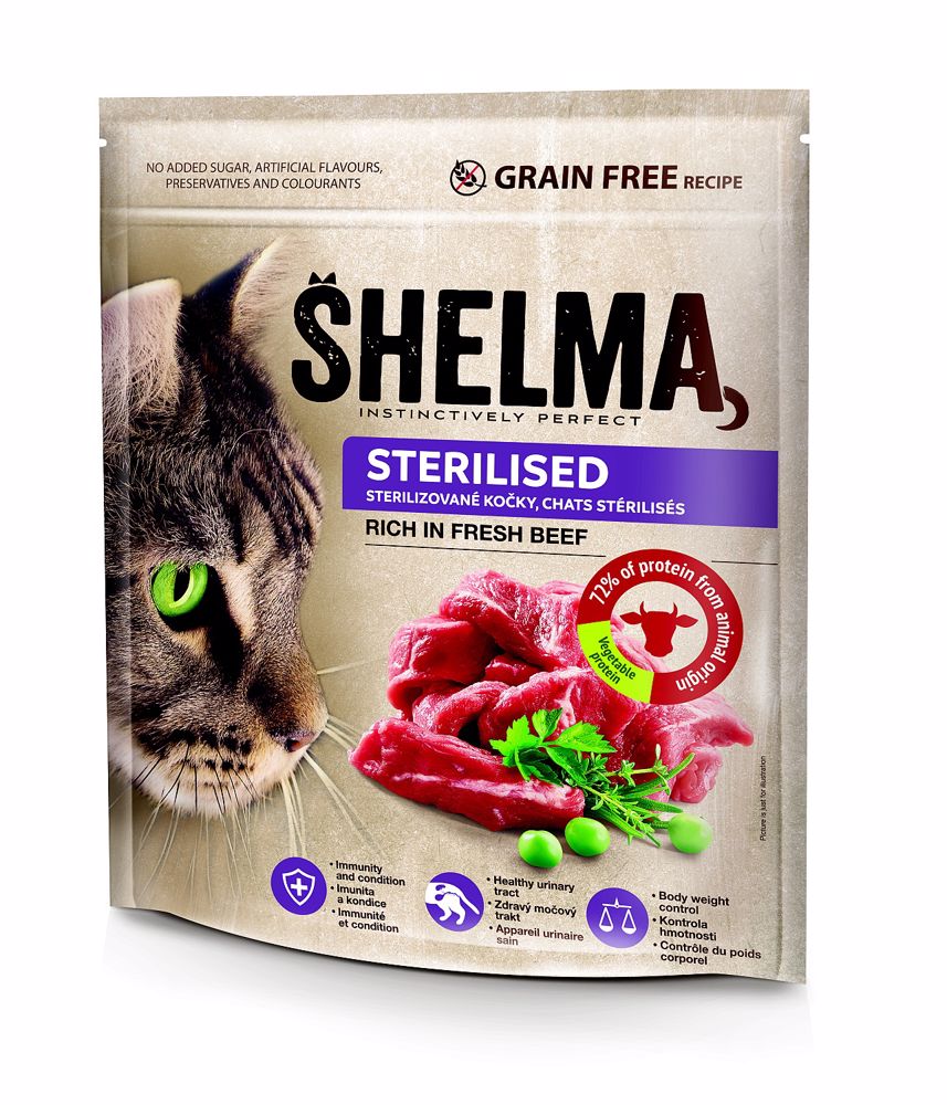SHELMA Cat Sterilised Beef GF 750 g