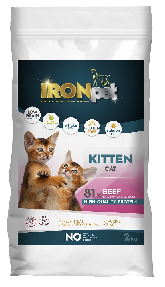 IRONpet Cat Kitten Beef (Hovězí) 2 kg