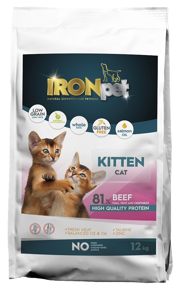 IRONpet Cat Kitten Beef (Hovězí) 12 kg