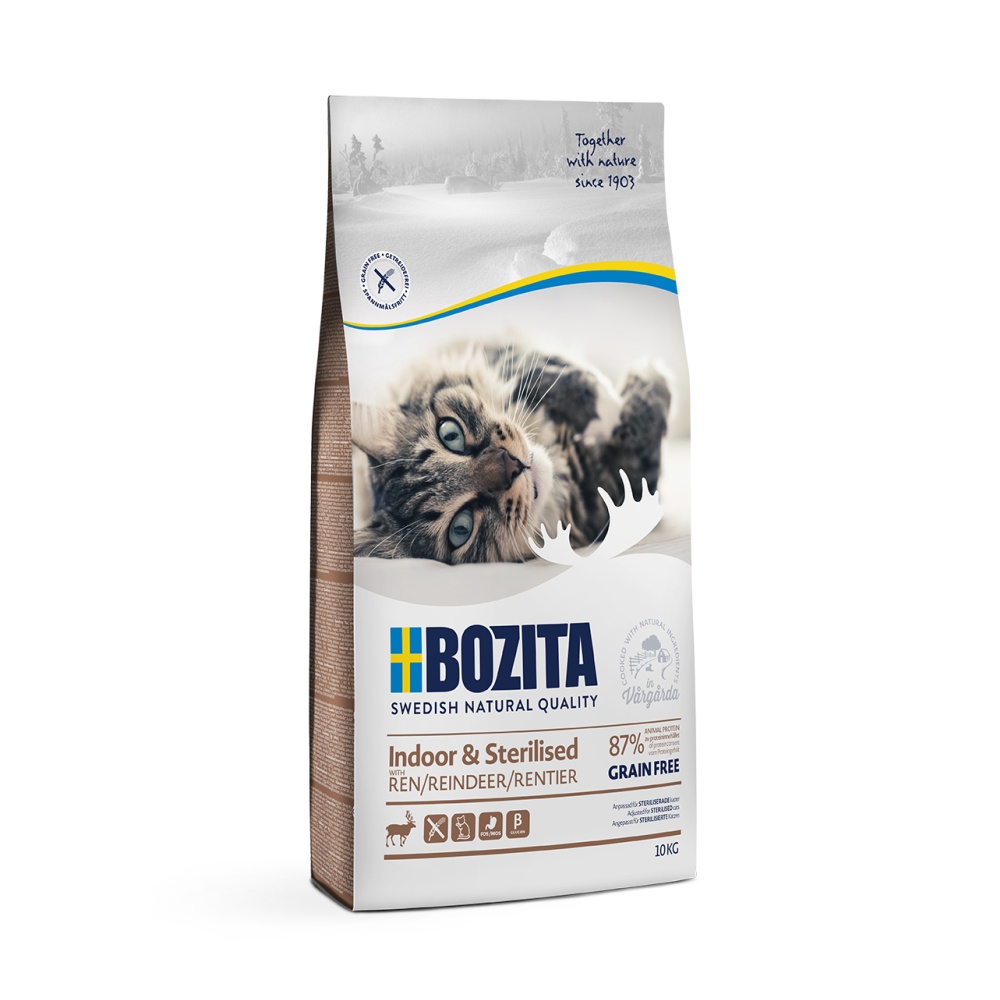 Bozita Cat Indoor & Sterilised Reindeer (sob) GF 10 kg