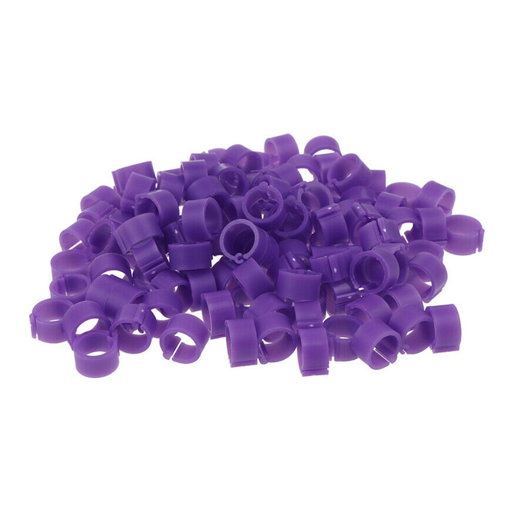 Kroužky zámkové plast 16 mm, fialová