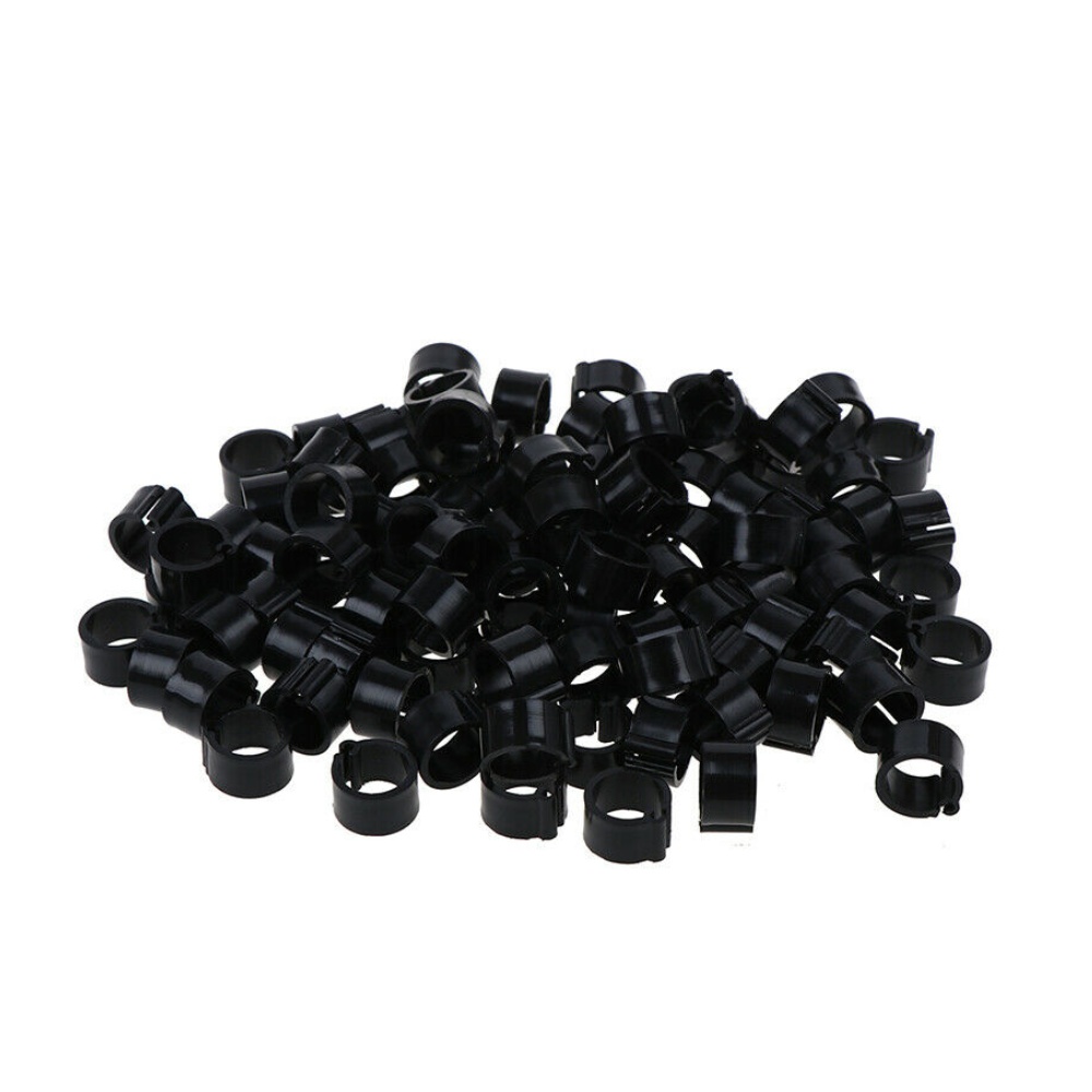 Kroužky zámkové plast 16 mm - černá