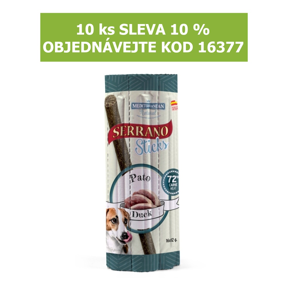 Serrano Dog Sticks Duck, tyčinka 16 x 12 g