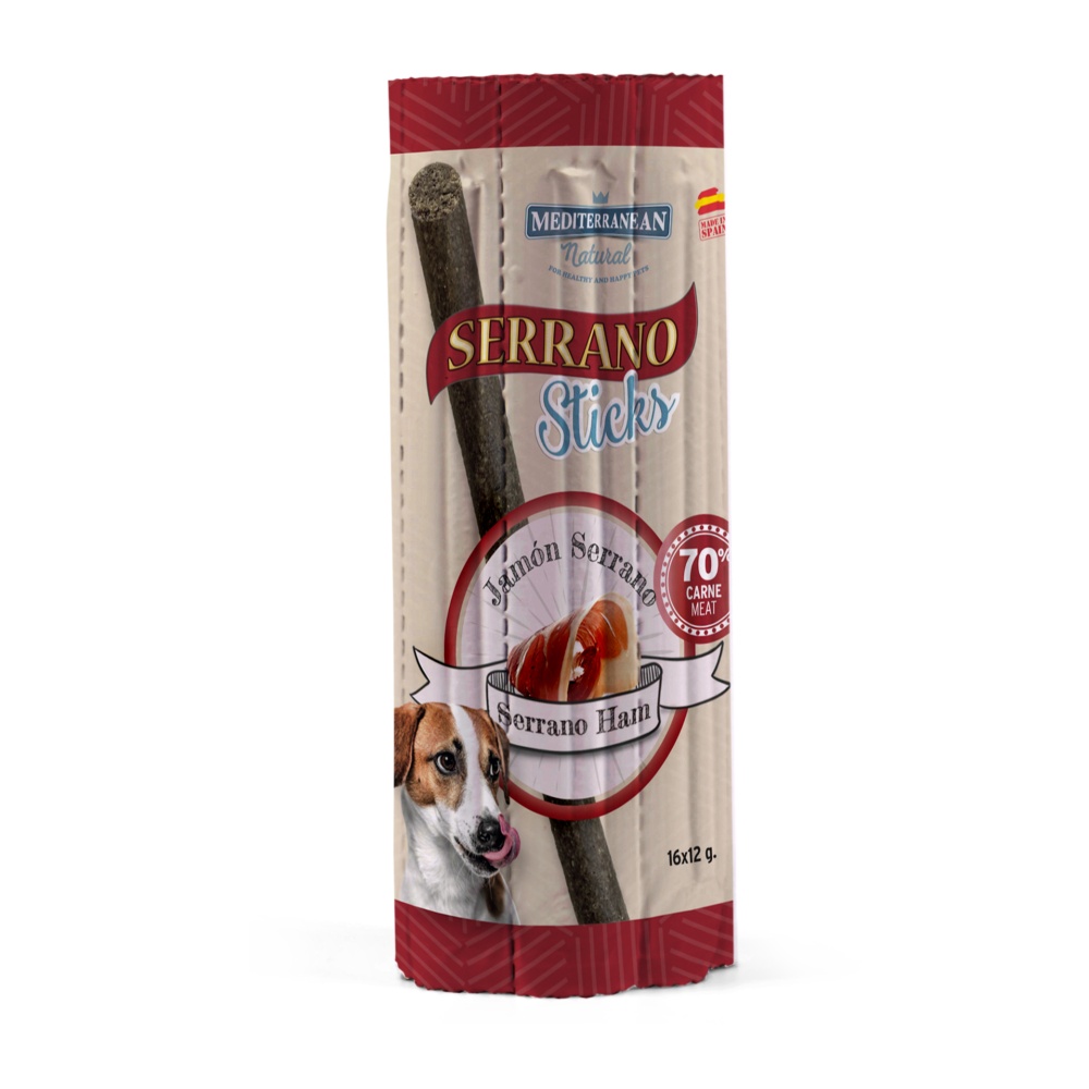 Serrano Dog Sticks Ham, tyčinka 16 x 12 g (10 ks) SLEVA 10 %