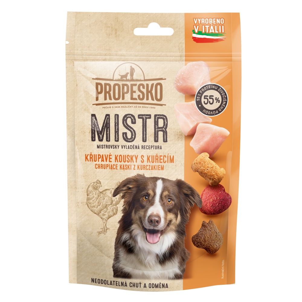 Propesko Dog Mistr křupavé kousky s kuřecím 60 g