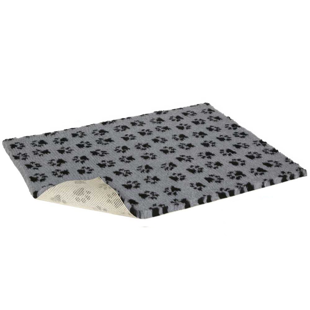 Vetbed protiskluz / Drybed šedá packy 75 x 50 cm DELUXE, vlas 30 mm