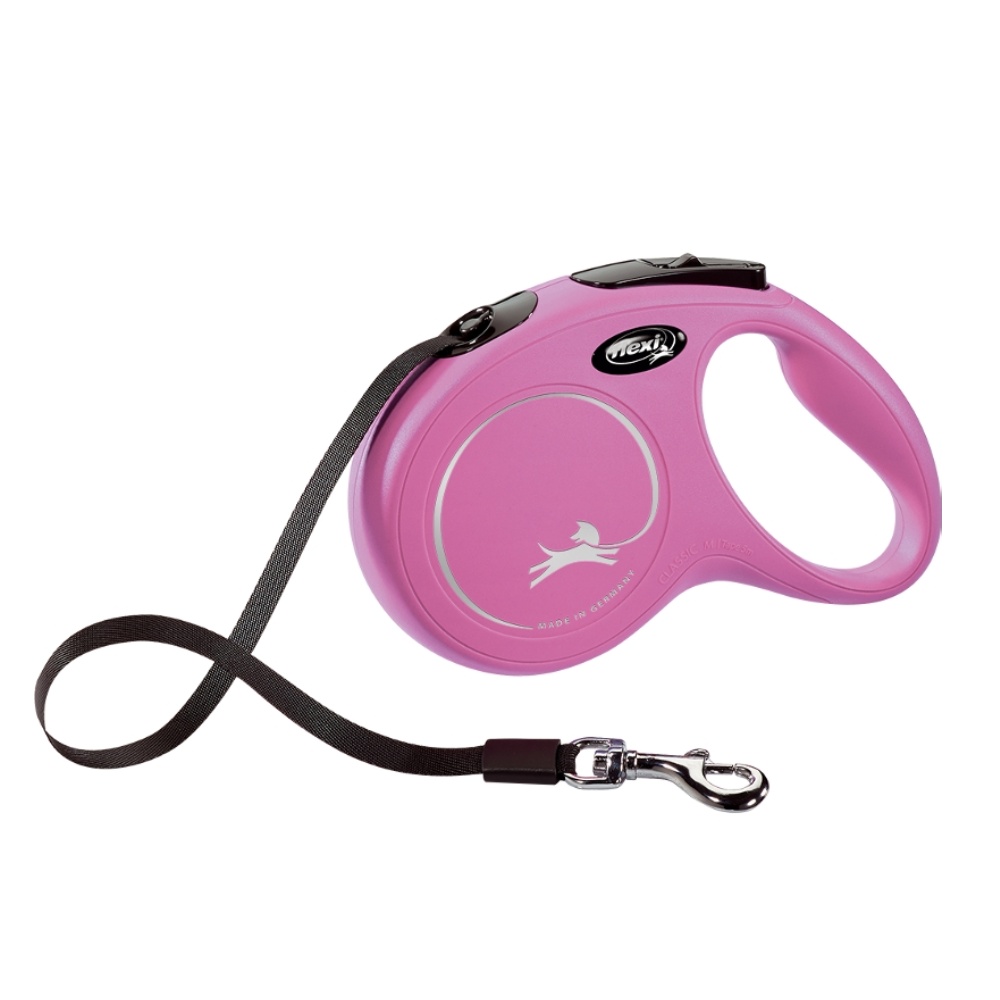 Flexi New Classic Tape M 5 m (25 kg), růžová