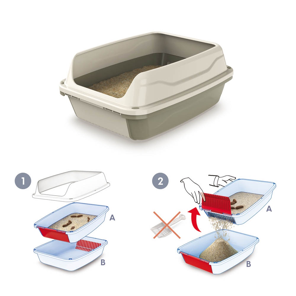 WC s prosívacím sítem podestýlky EASY