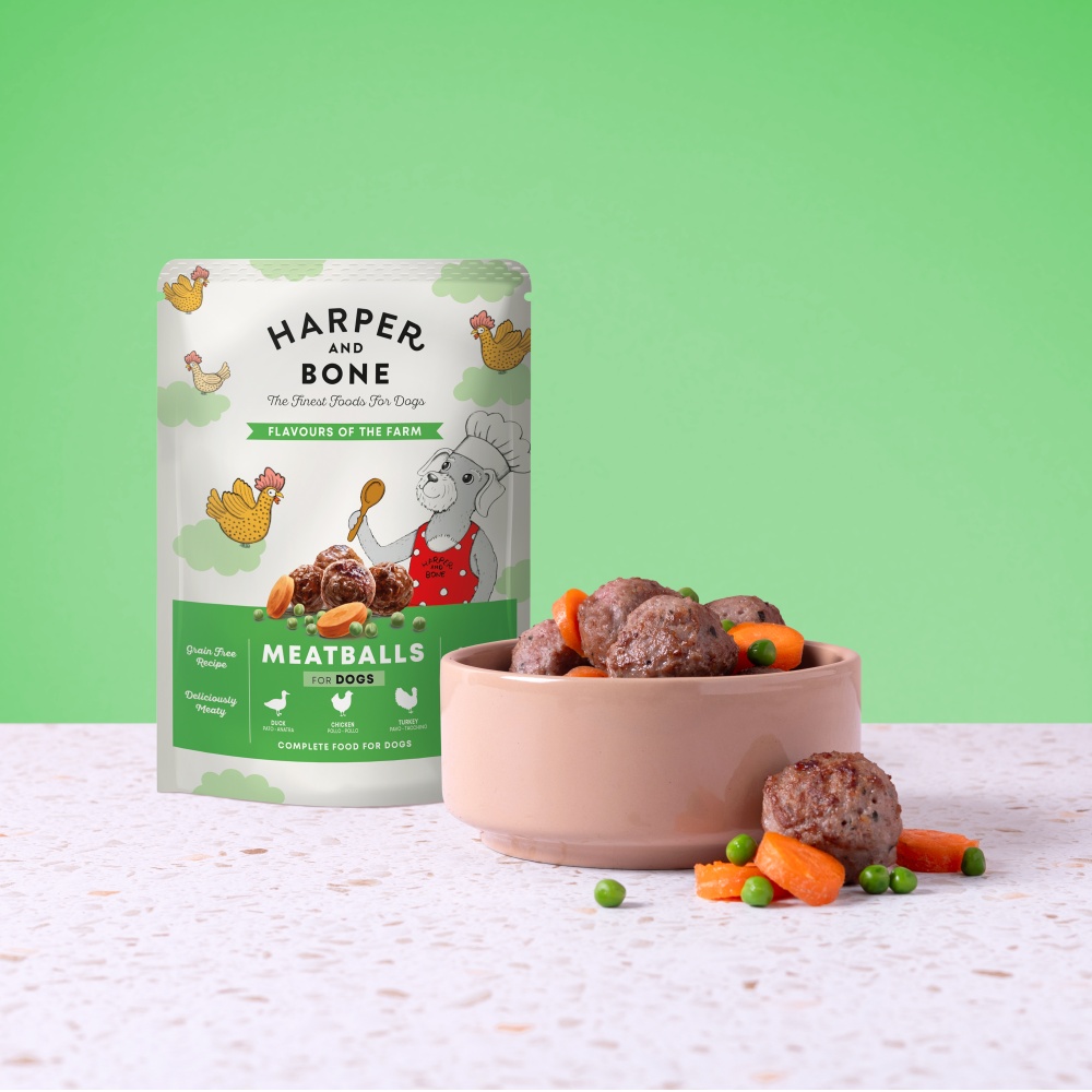 Harper and Bone Dog příchutě farmy, kapsa 300 g