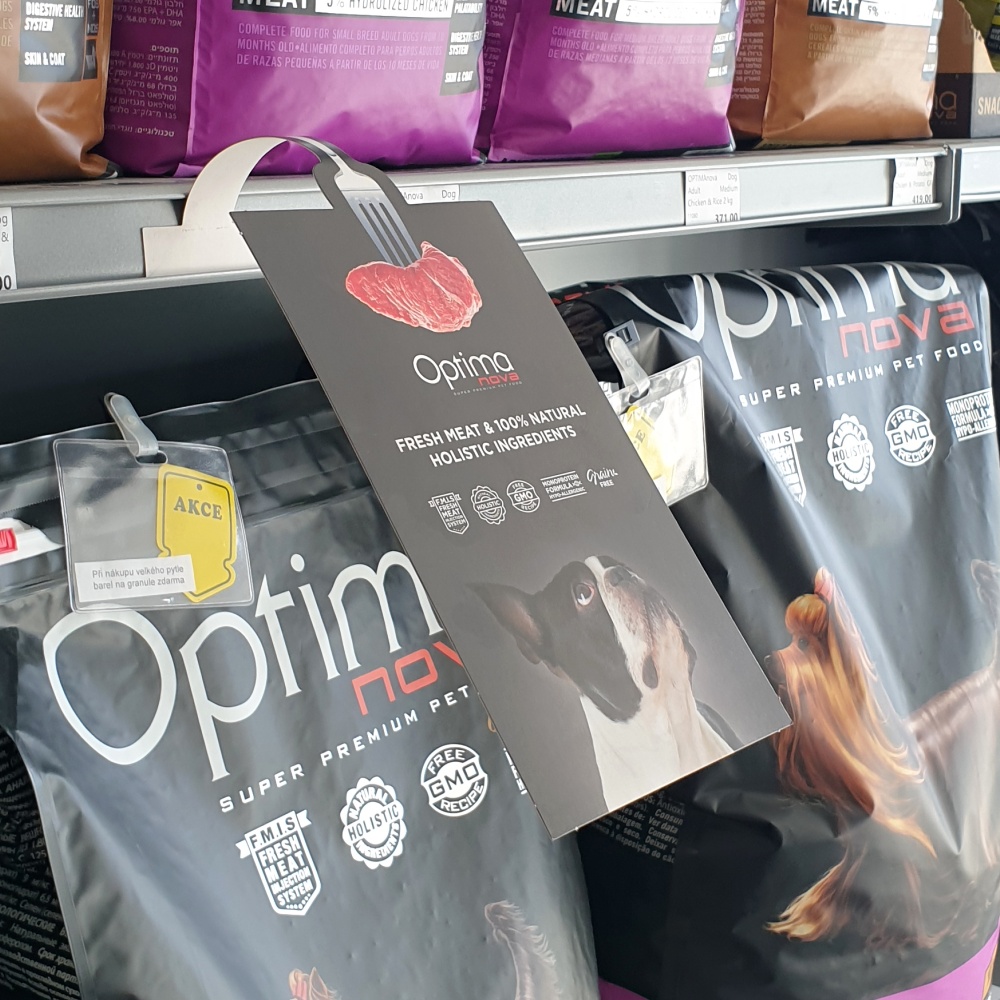Reklama na regál OPTIMAnova Dog