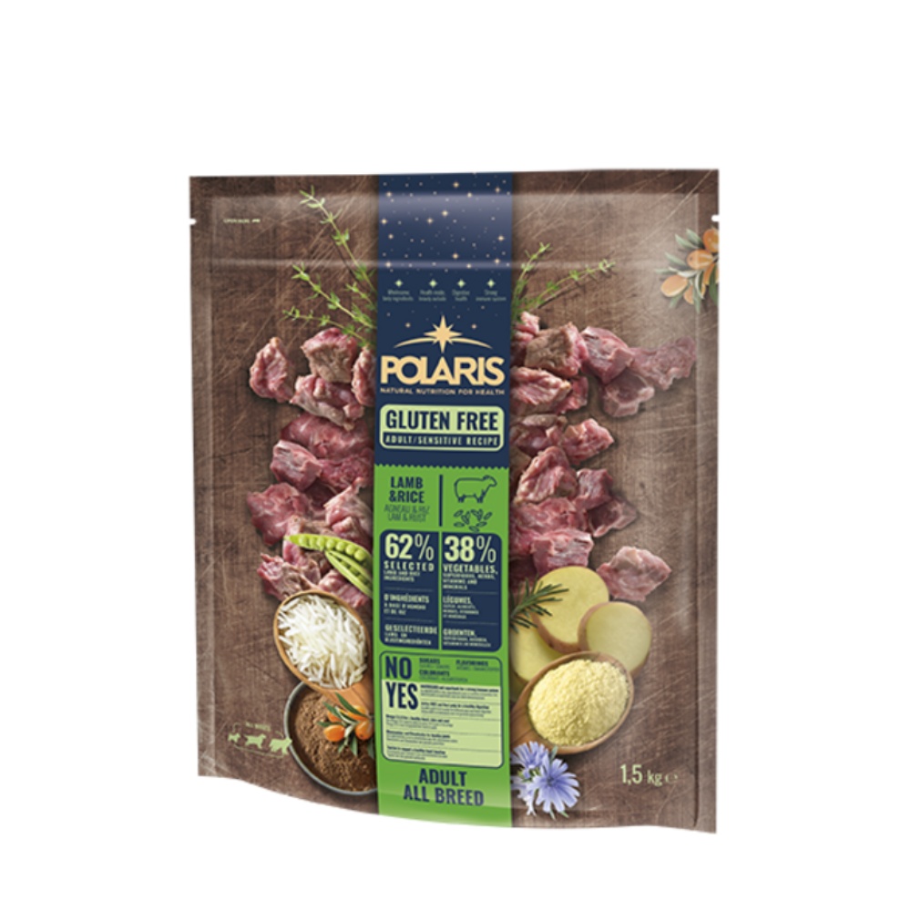 Polaris Dog Adult Sensitive jehněčí & rýže GF 1,5 kg