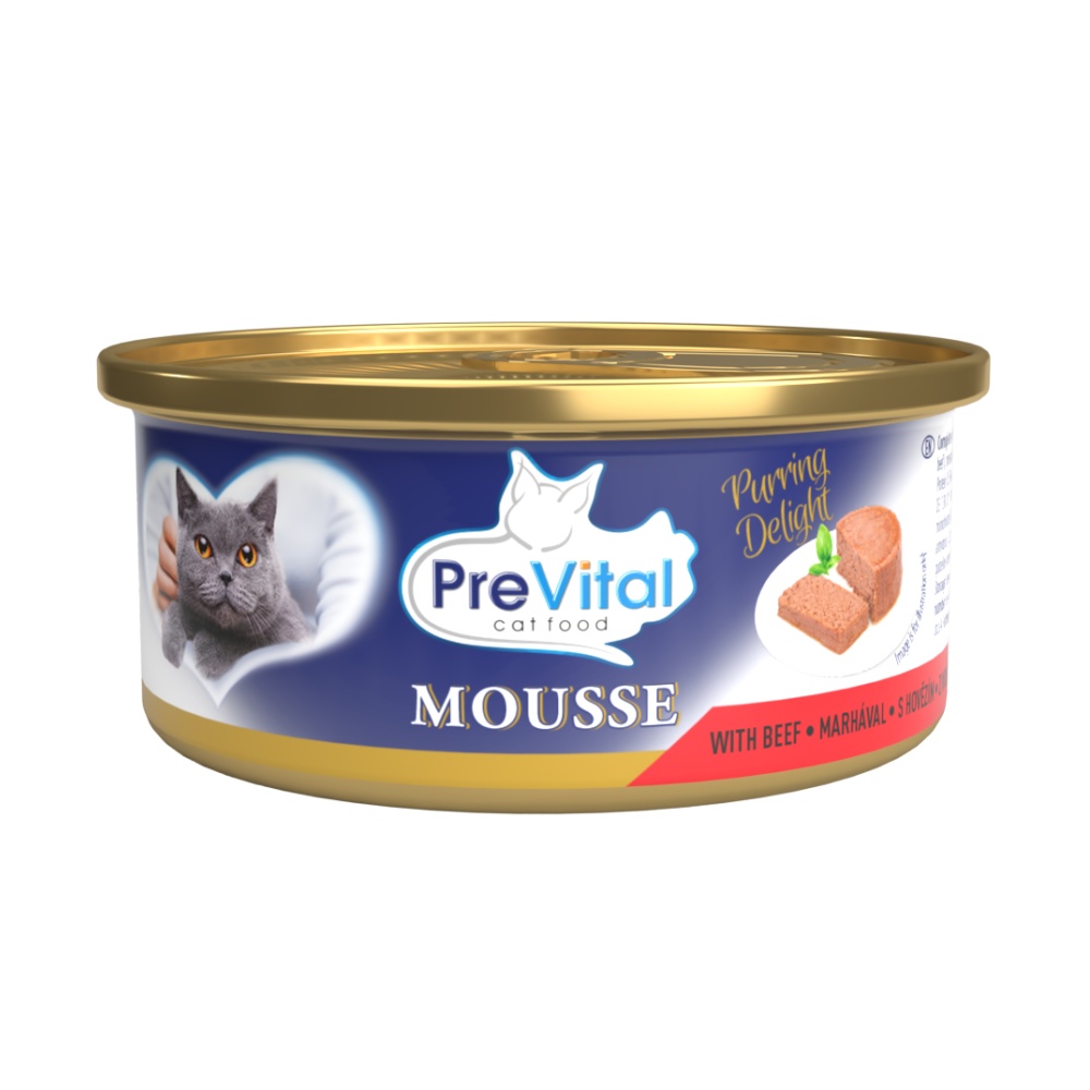 PreVital kočka hovězí, konzerva 85 g