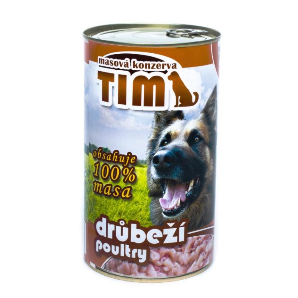 TIM Dog drůbeží, konzerva 1200 g
