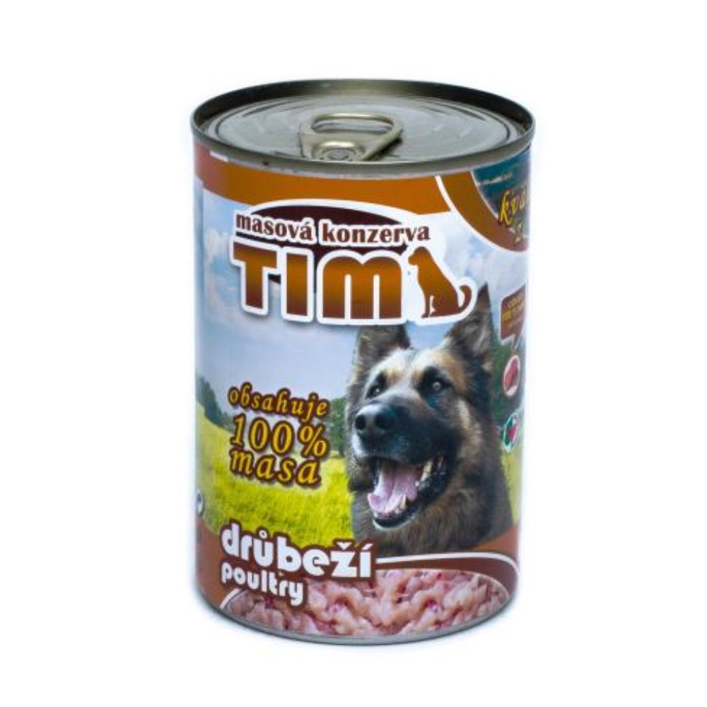 TIM Dog drůbeží, konzerva 400 g