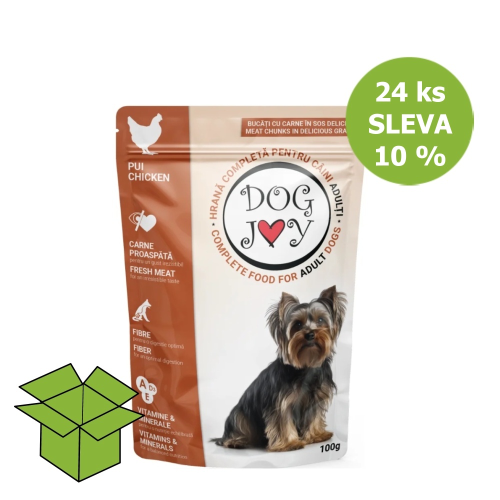 Dog Joy kuřecí v omáčce, kapsa 100 g (24 ks) SLEVA 10 %