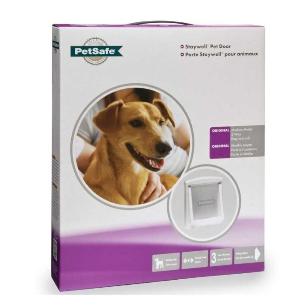 Průchozí dvířka medium bílá