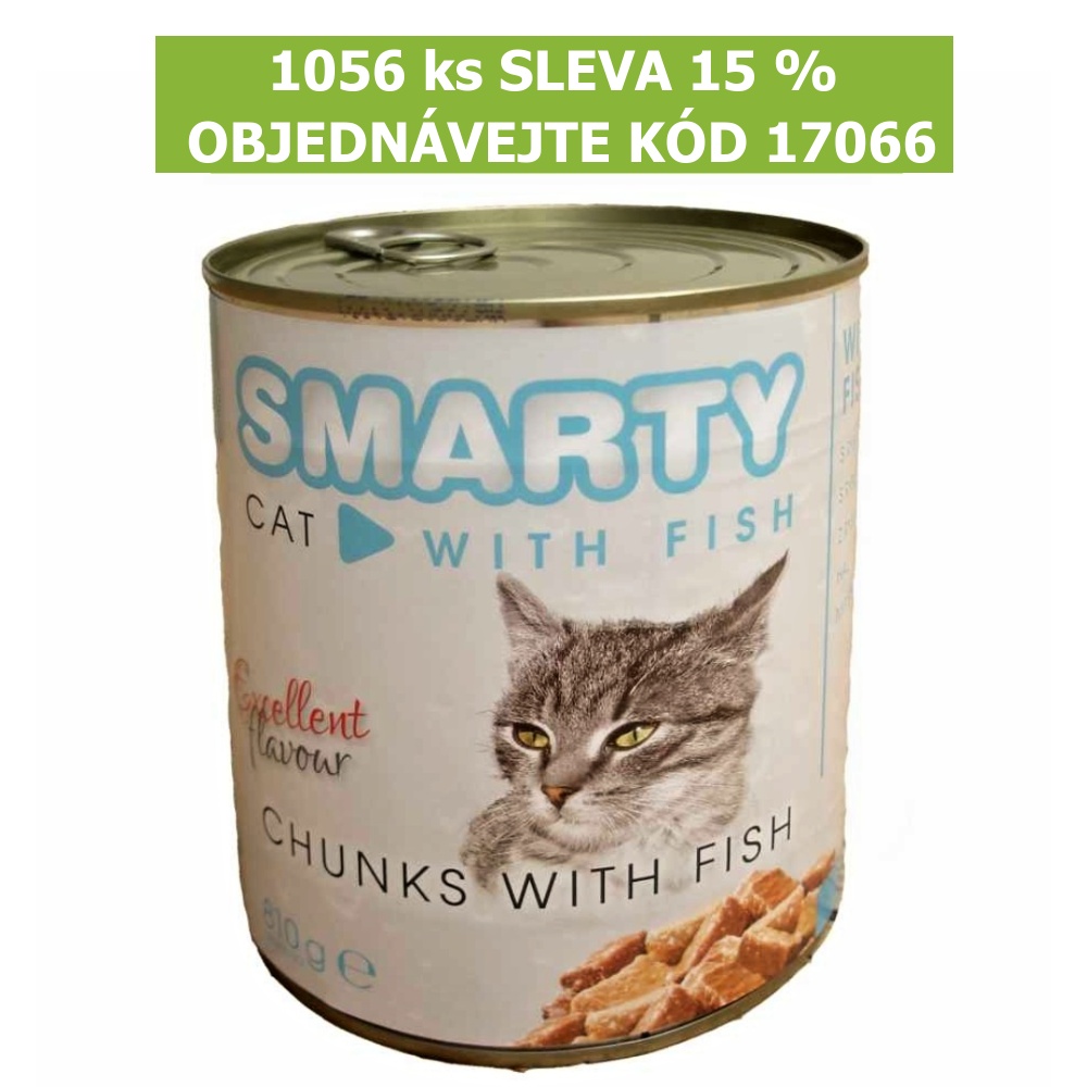SMARTY Cat Rybí chunks, konzeva 810 g