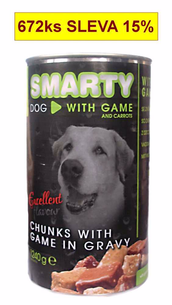 SMARTY Dog Zvěřina chunks, konzerva 1240 g