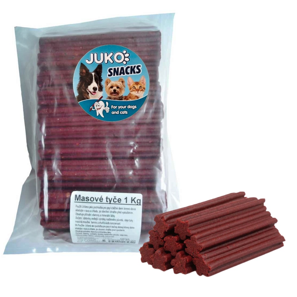 Masové tyče JUKO Snacks 1 kg (cca 80 ks)