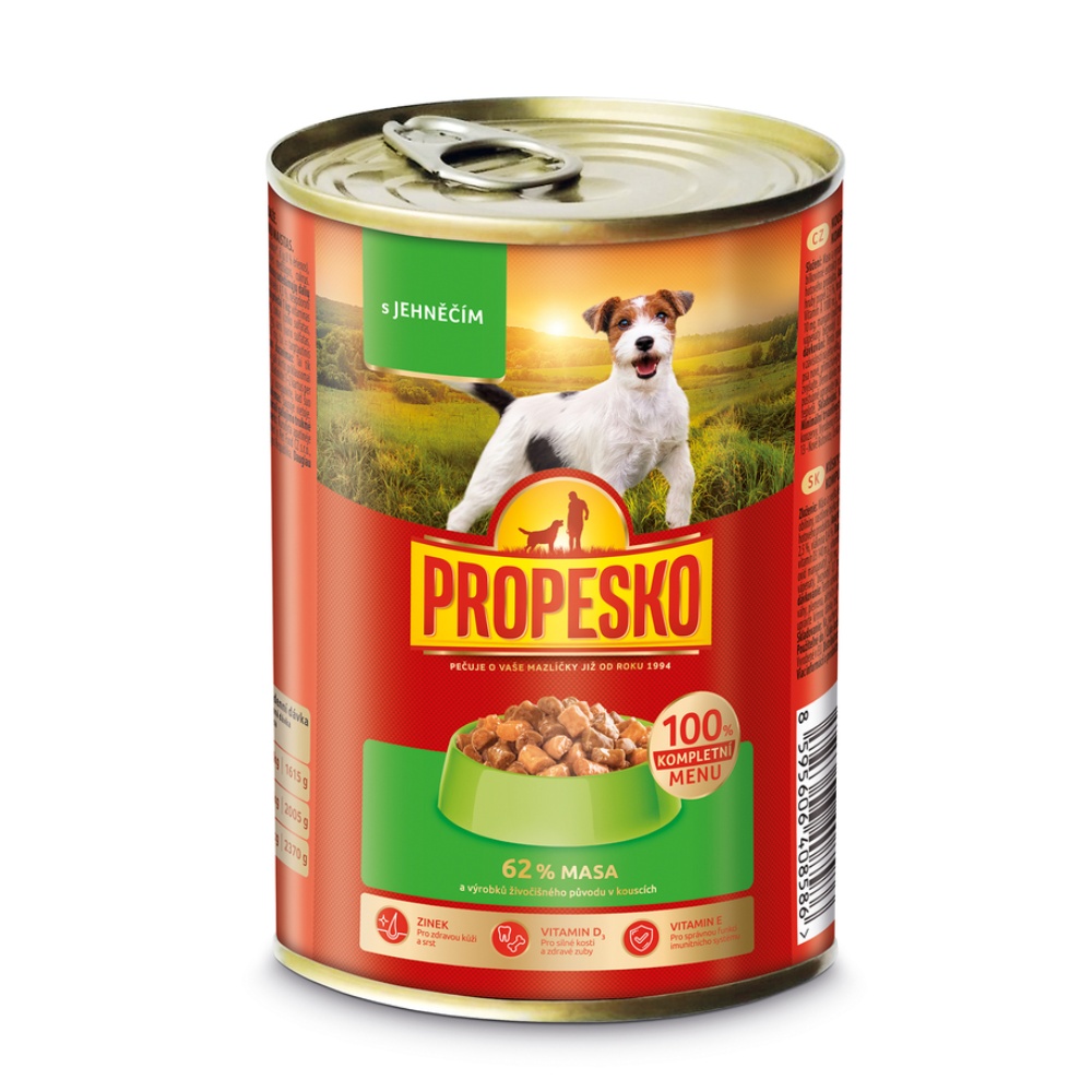 PROPESKO Dog hovězí, kuřecí a zvěřina, kousky 415 g